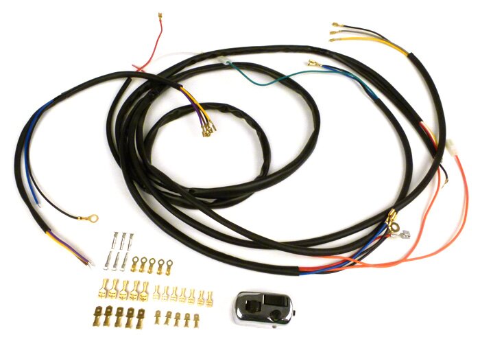 Konvertering av ledningsnätssats (inkl. ljusbrytare) -BGM PRO, Vespa AC-konvertering till elektronisk tändning - Vespa Smallframe V50, 50N, PV125, ET3, Vespa Largeframe Sprint, Rally, TS, GT, GTR, GL, Super, GS160, SS180, VNA, VNB, VBA, VBB