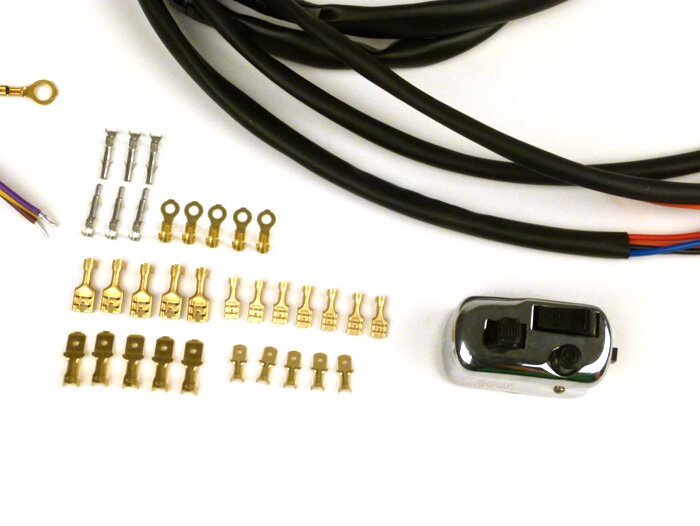 Konvertering av ledningsnätssats (inkl. ljusbrytare) -BGM PRO, Vespa AC-konvertering till elektronisk tändning - Vespa Smallframe V50, 50N, PV125, ET3, Vespa Largeframe Sprint, Rally, TS, GT, GTR, GL, Super, GS160, SS180, VNA, VNB, VBA, VBB