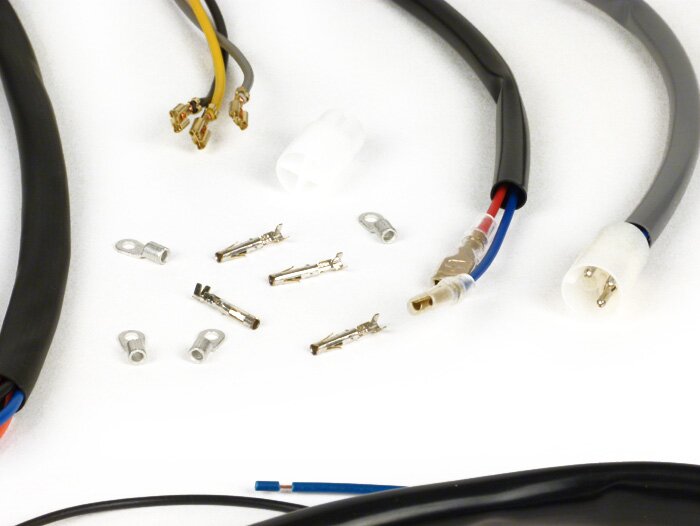 Conversie kabelboom set (incl. lichtschakelaar) -BGM PRO, Vespa AC Conversie naar elektronische ontsteking (Vespatronic) - Vespa Smallframe V50 Speciaal