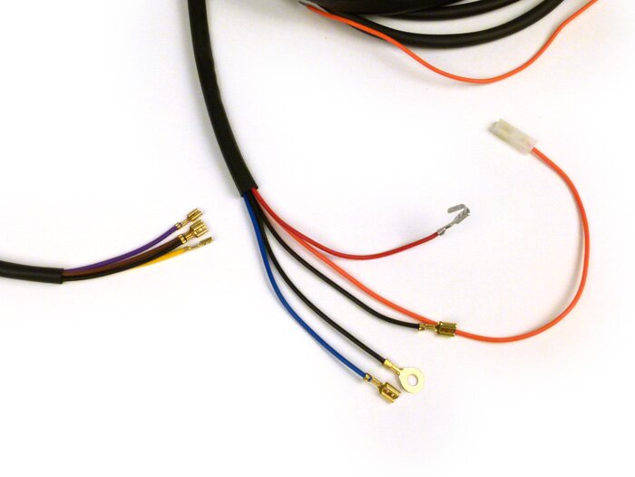 Conversión de mazo de cables (sin interruptor de luz) -BGM PRO, Conversión de Vespa AC a encendido electrónico - Vespa Smallframe V50, 50N, PV125, ET3, Vespa Largeframe Sprint, Rally, TS, GT, GTR, GL, Super, GS160, SS180, VNA, VNB, VBA, VBB