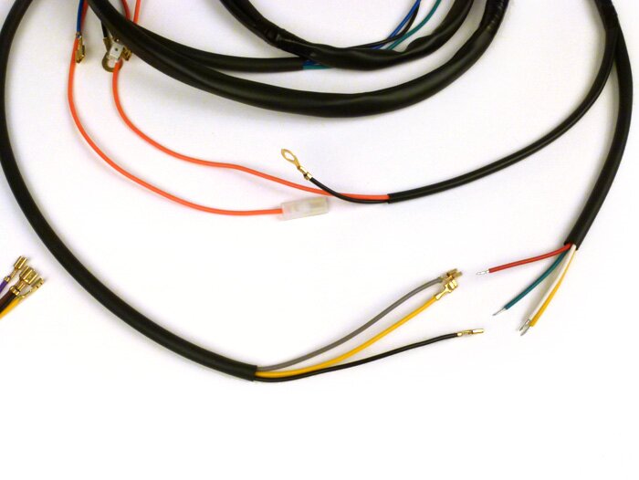 Conversión de mazo de cables (sin interruptor de luz) -BGM PRO, Conversión de Vespa AC a encendido electrónico - Vespa Smallframe V50, 50N, PV125, ET3, Vespa Largeframe Sprint, Rally, TS, GT, GTR, GL, Super, GS160, SS180, VNA, VNB, VBA, VBB