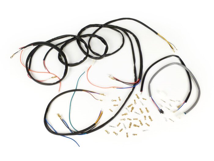Conversione cablaggio (senza interruttore luce) -BGM PRO, Vespa AC Conversione all'accensione elettronica (Vespatronic) - Vespa Smallframe V50, 50N, PV125, ET3, Vespa Largeframe Sprint, Rally, TS, GT, GTR, GL, Super, GS160, SS180, VNA, VNB, VBA, VBB