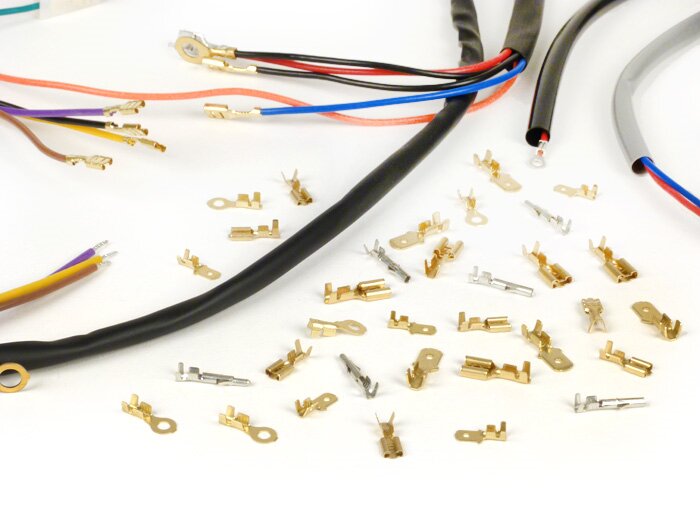 Conversione cablaggio (senza interruttore luce) -BGM PRO, Vespa AC Conversione all'accensione elettronica (Vespatronic) - Vespa Smallframe V50, 50N, PV125, ET3, Vespa Largeframe Sprint, Rally, TS, GT, GTR, GL, Super, GS160, SS180, VNA, VNB, VBA, VBB
