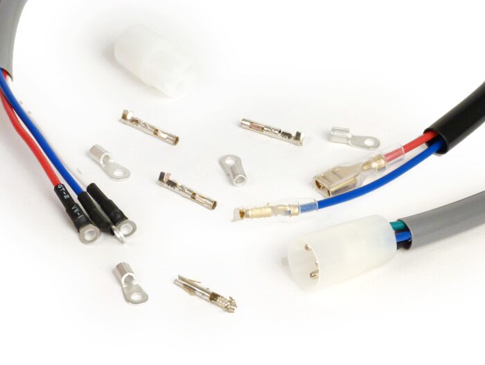 Conversione cablaggio (senza interruttore luce) -BGM PRO, Vespa AC Conversione all'accensione elettronica (Vespatronic) - Vespa Smallframe V50, 50N, PV125, ET3, Vespa Largeframe Sprint, Rally, TS, GT, GTR, GL, Super, GS160, SS180, VNA, VNB, VBA, VBB