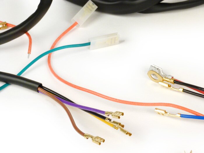 Conversione cablaggio (senza interruttore luce) -BGM PRO, Vespa AC Conversione all'accensione elettronica (Vespatronic) - Vespa Smallframe V50, 50N, PV125, ET3, Vespa Largeframe Sprint, Rally, TS, GT, GTR, GL, Super, GS160, SS180, VNA, VNB, VBA, VBB
