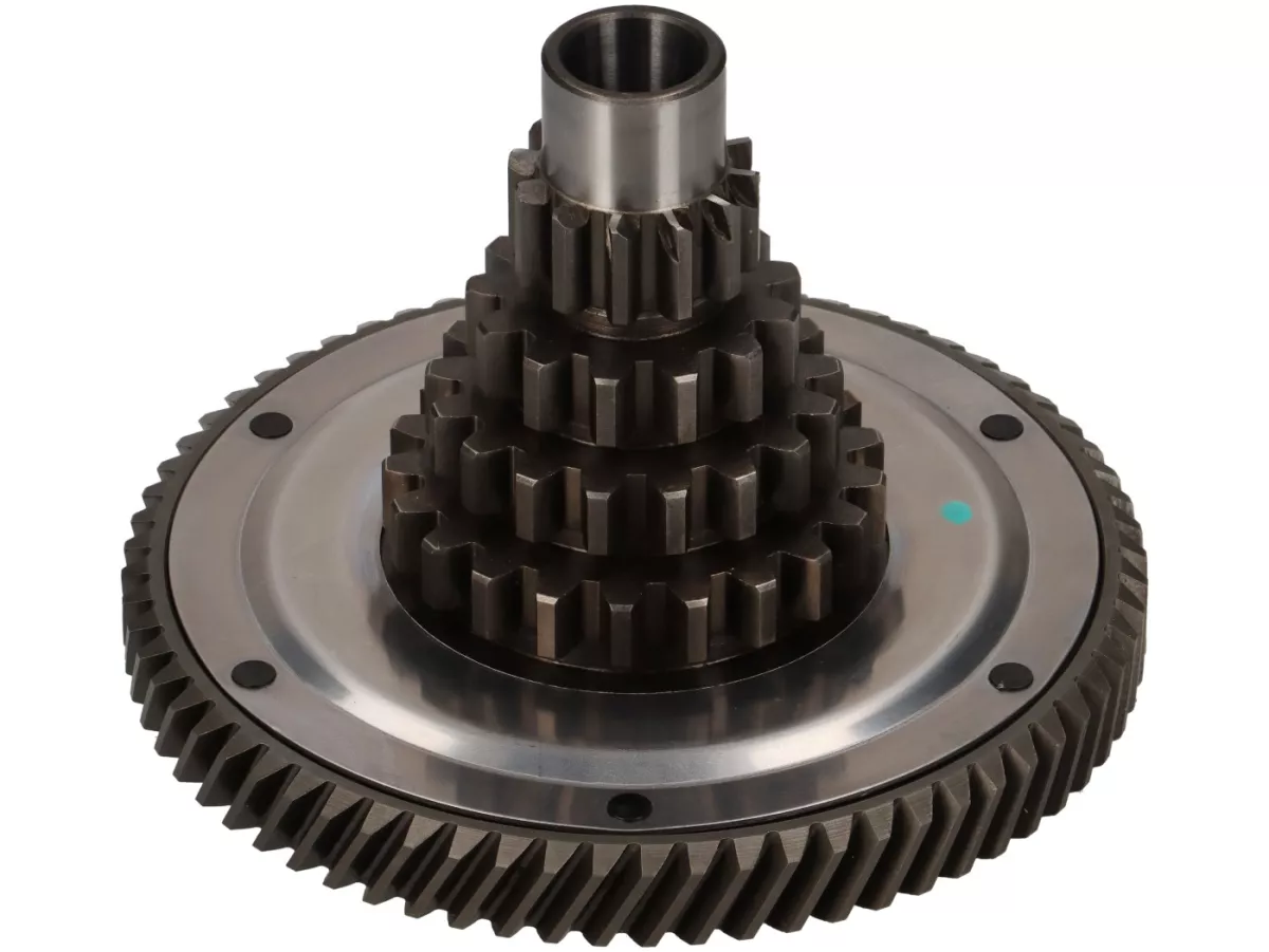Albero ausiliario -PIAGGIO- Vespa PX125 (VNX1T dal n. 146314), PX150 (dal n. 264565), T5 125cc, Cosa - 12-13-17-21 denti con ingranaggio primario 68 denti