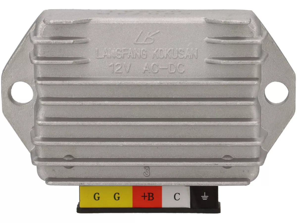 Spanningsregelaar -5-polig 12V (G-G-B+-C-aarde)- Vespa PX Elestart (vanaf 1998), Cosa, Cosa2 Elestart, PK XL2 Elestart