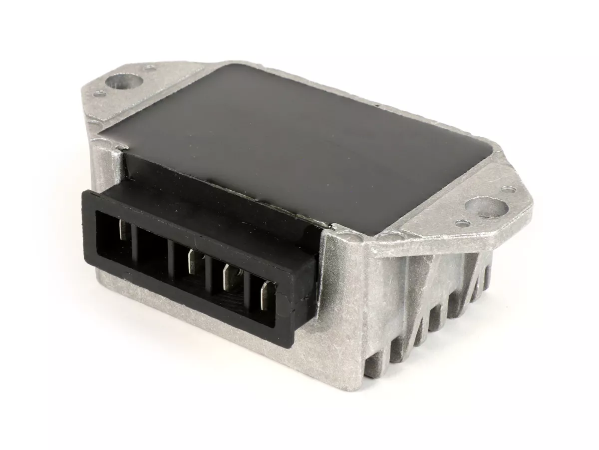 Regulador de tensión -4 polos 12V 20A (G-G-G-tierra)- Vespa Cosa (sin batería), PK XL2