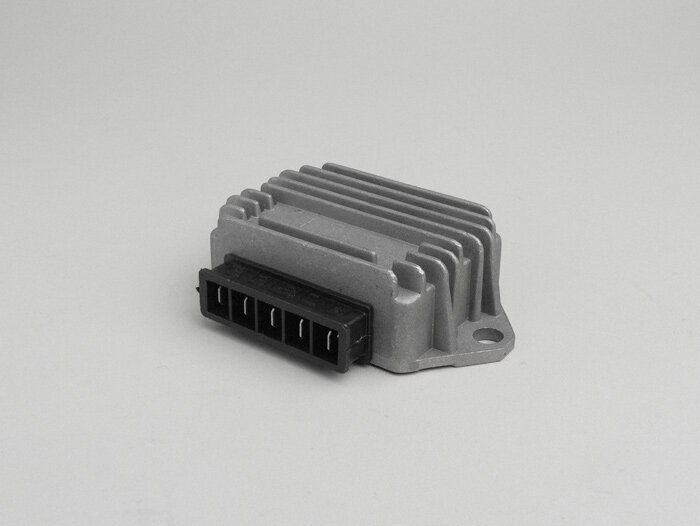 Voltage regulator -5-Pin 12V (G-G-B+-C-Ground)- Vespa PX Elestart (since 1998), Cosa, Cosa2 Elestart, PK XL2 Elestart