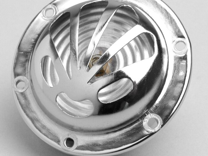 Avvisatore acustico (cicalino) -QUALITÀ OEM 6V AC- Vespa GS150 / GS3, GS160 / GS4 (VSB1T), SS180 (VSC1T), VBB1T, VBA1T, VLA1T -Cromo