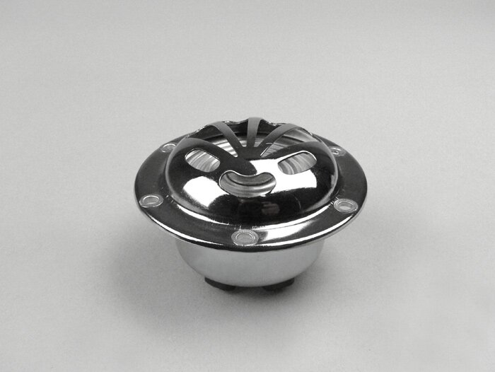 Avvisatore acustico (cicalino) -QUALITÀ OEM 12V AC- Vespa GS150 / GS3, GS160 / GS4 (VSB1T), SS180 (VSC1T), VBB1T, VBA1T, VLA1T, Motovespa 160 GT -Cromo