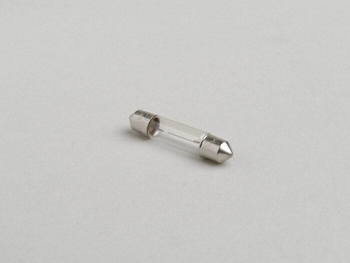 Soffitte -SV6x31mm- 12V 3W - Putih (digunakan untuk penerangan speedometer) - Vespa Rally180 (VSD1T), Rally200 (VSE1T), 50SS, 90SS, PV125, ET3, GTR125, TS125, Sprint150 Veloce