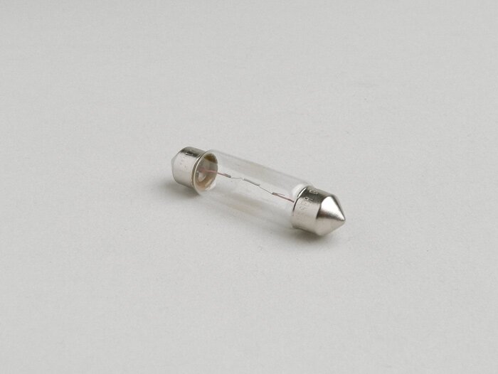 Soffitte -SV8,5 11x44mm- 6V 10W - Wit - gebruikt bijv. als remlicht voor Vespa 50S, 50 SS, V90, 90 SS, PV125 (VMA1T)