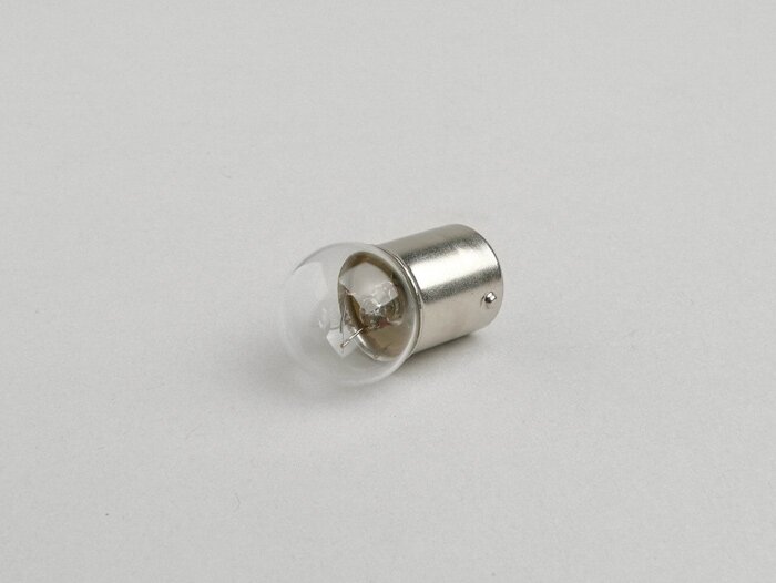 Lampadina -BA15 (spinotti diritti) - 6V 10W - Bianco