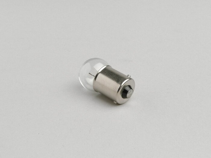 Lampadina -BA15 (spinotti diritti) - 6V 10W - Bianco