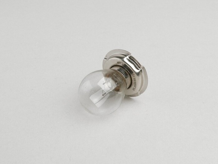 Glödlampa -P26s- 6V 15W - Vit - lämplig för t.ex. strålkastare Vespa V50, Ciao, Lambretta J50, LUI 50