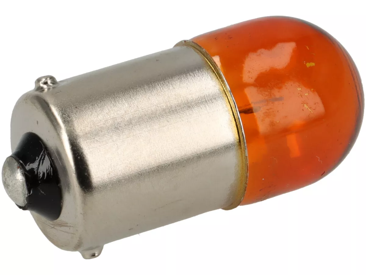 Lamp -BA15s (rechte pinnen) - 12V 10W - Oranje