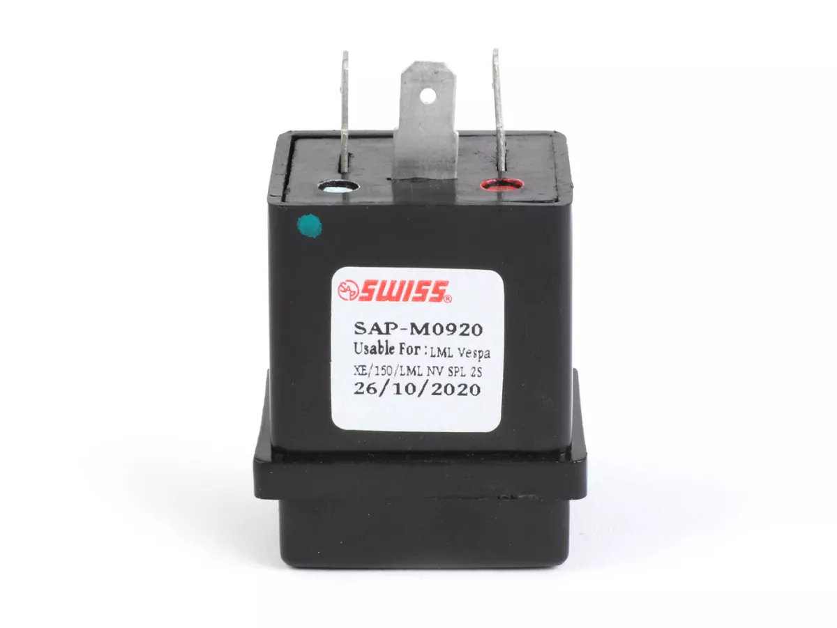 Relais clignotant -QUALITÉ OEM 3 plots 12V 10/21W CA- Vespa PK S, PK XL, PK XL2, PX Arcobaleno (1984-), Cosa, Cosa FL, T5 125cc, APE
