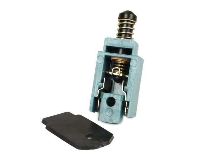 Interruptor luz de freno -CALIDAD OEM- Vespa PV125, ET3, PX80, PX125, PX150, PX200 (modelos sin intermitentes) - Contacto NC (azul/negro)