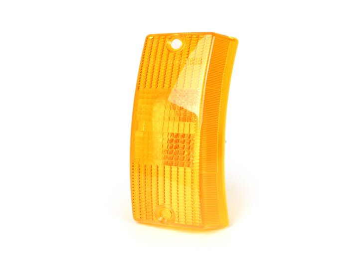 Indicator lens -SIEM- Vespa PX80, PX125, PX150, PX200, T5 125cc front lhs - amber