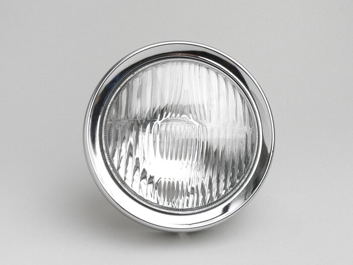 Lampu depan -KUALITAS OEM, Ø = 130/150mm (kaca/luar) - Vespa Rally180 (VSD1T), Rally200 (VSE1T), Sprint Veloce - kaca, termasuk cincin lis