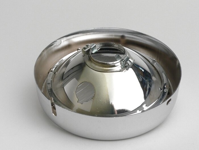 Lampu depan -KUALITAS OEM, Ø = 130/150mm (kaca/luar) - Vespa Rally180 (VSD1T), Rally200 (VSE1T), Sprint Veloce - kaca, termasuk cincin lis