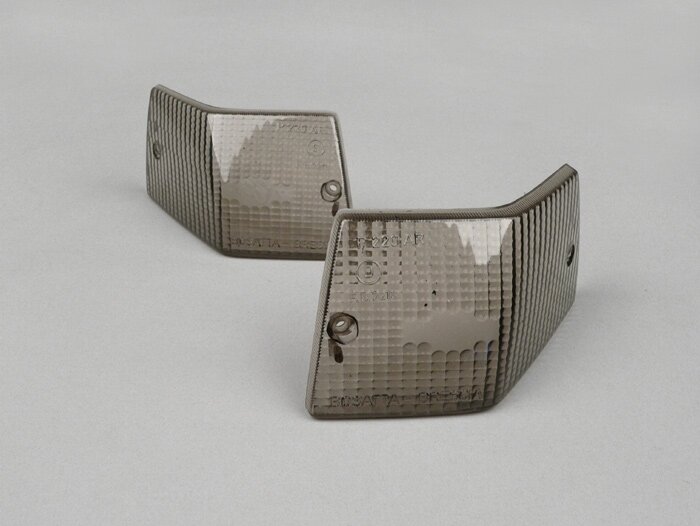 Blinkerslinser -BOSATTA set om 2 st Vespa PX80, PX125, PX150, PX200, T5 125cc bak- svart