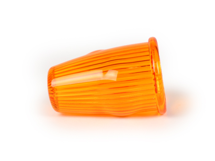 Indicatieglas -MOTO NOSTRA stuurindicator - Vespa Rally180 (VSD1T), Rally200 (VSE1T), Sprint, V50, PV125, ET3 - oranje
