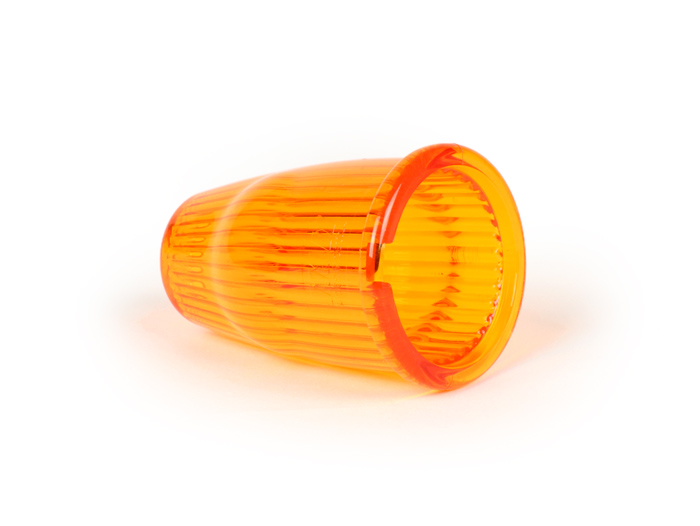 Indicatieglas -MOTO NOSTRA stuurindicator - Vespa Rally180 (VSD1T), Rally200 (VSE1T), Sprint, V50, PV125, ET3 - oranje