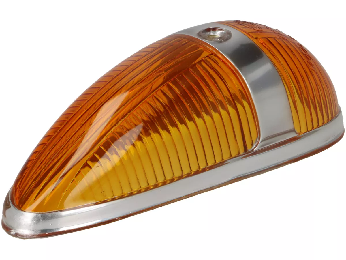 Indicator lens -VESPA- side panel- Vespa VBB, VBA,  Vespa 125 (T1, T2, VNA, VNB - German models), Vespa 150 (T4, VGLA/B - German models), Vespa GS150 / GS3 (VDTS - German models) - grey