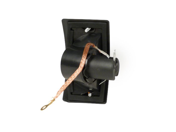 Indicatore di direzione -SIEM- Vespa PX80, PX125, PX150, PX200, T5 125cc - corpo nero - lenti arancioni - anteriore sinistro