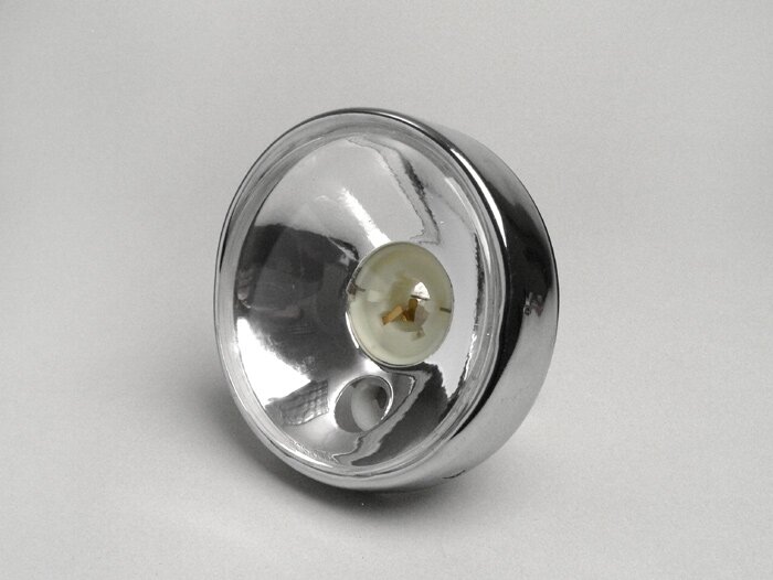 Lampu depan -BOSATTA, Ø = 115/120mm (kaca/luar) - Vespa VNB, VBA, VBB1, GS150 / GS3, GS160 / GS4 (VSB1T) - Kaca bening, kaca plastik