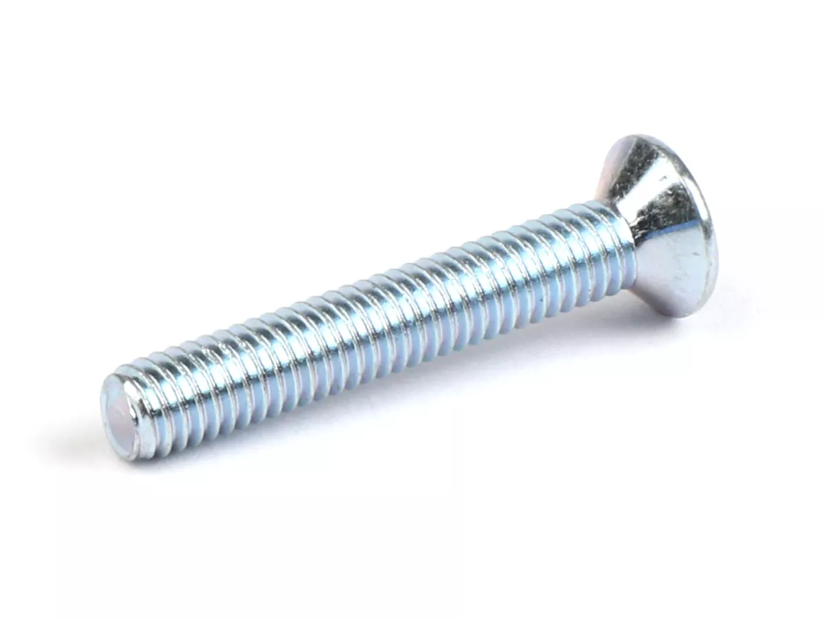Kepala lensa sekrup countersink -DIN 966- M4 x 25mm - (digunakan untuk sakelar lampu/sakelar indikator PX, PK, T5, V50 Khusus, digunakan untuk indikator depan PX, T5)