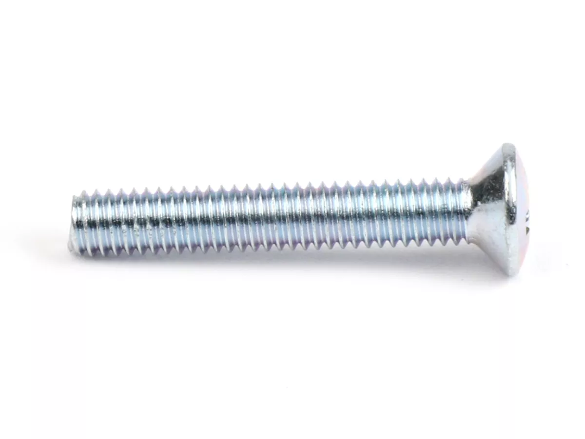 Kepala lensa sekrup countersink -DIN 966- M4 x 25mm - (digunakan untuk sakelar lampu/sakelar indikator PX, PK, T5, V50 Khusus, digunakan untuk indikator depan PX, T5)