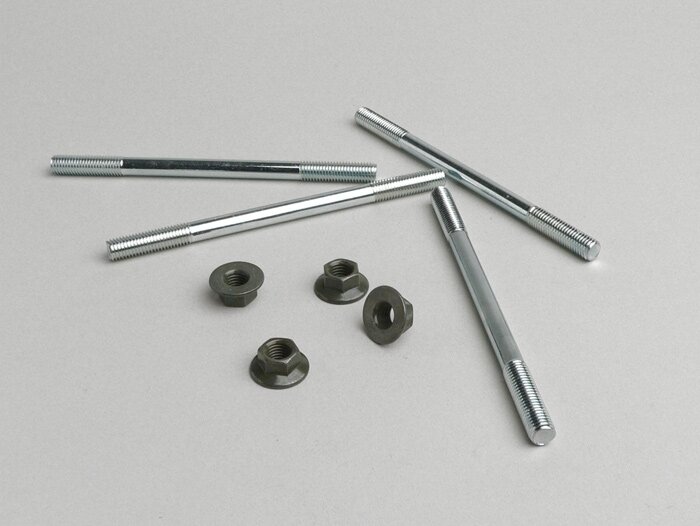Stel tapeinden -M7 x 110mm- (gebruikt voor cilinder Minarelli 50 ccm (horizontaal), CPI 50 ccm)