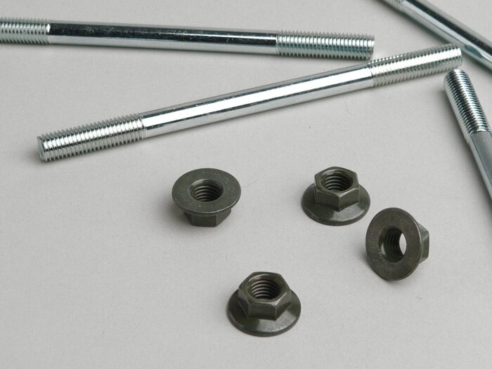 Stel tapeinden -M7 x 110mm- (gebruikt voor cilinder Minarelli 50 ccm (horizontaal), CPI 50 ccm)