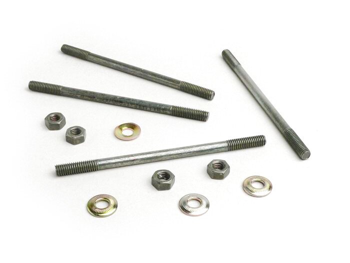 Set baut stud -M6 x 107mm- (digunakan untuk silinder Piaggio 50 ccm 2-tak, Minarelli 50 ccm (vertikal), Morini 50 ccm (tipe AH)) - BOOSTER, BUMP50, BWS50, SLIDER50, SPY, SR50 (-1994), STUNT, ZUMA50, AMICO