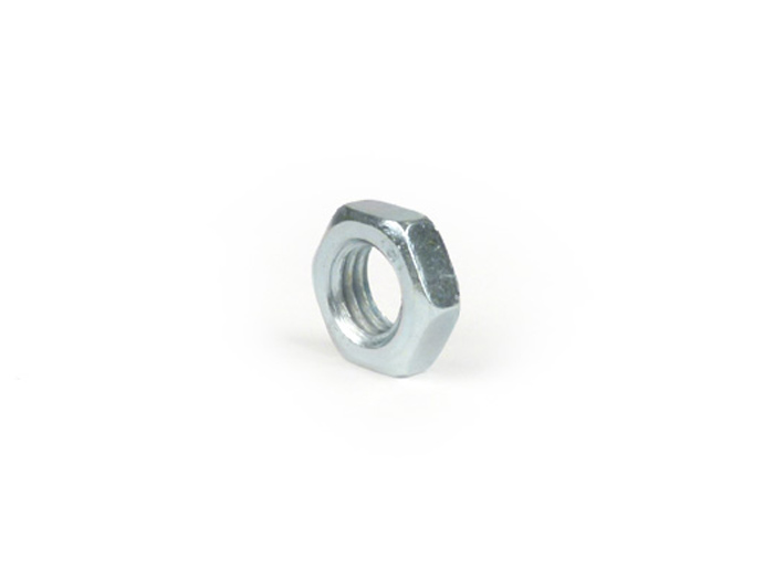 Dado piatto -DIN 439- M10 x 1,50 (usato per bullone traversa Vespa V50, PV125, ET3, PK, usato per ammortizzatore/motore Vespa PX (dal 1984), T5 125cc, Cosa, PK S, PK XL, usato per ammortizzatore anteriore Rally, Sprint, GT, VBB, Wideframe GS150, VM,V