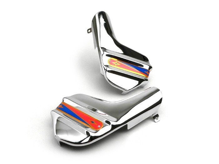 Fork cover -CASA LAMBRETTA Super- Lambretta LI Series 3, LI S, SX, TV Series 3 - Chrome
