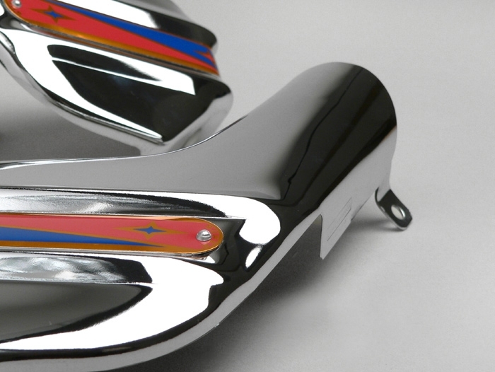 Fork cover -CASA LAMBRETTA Super- Lambretta LI Series 3, LI S, SX, TV Series 3 - Chrome