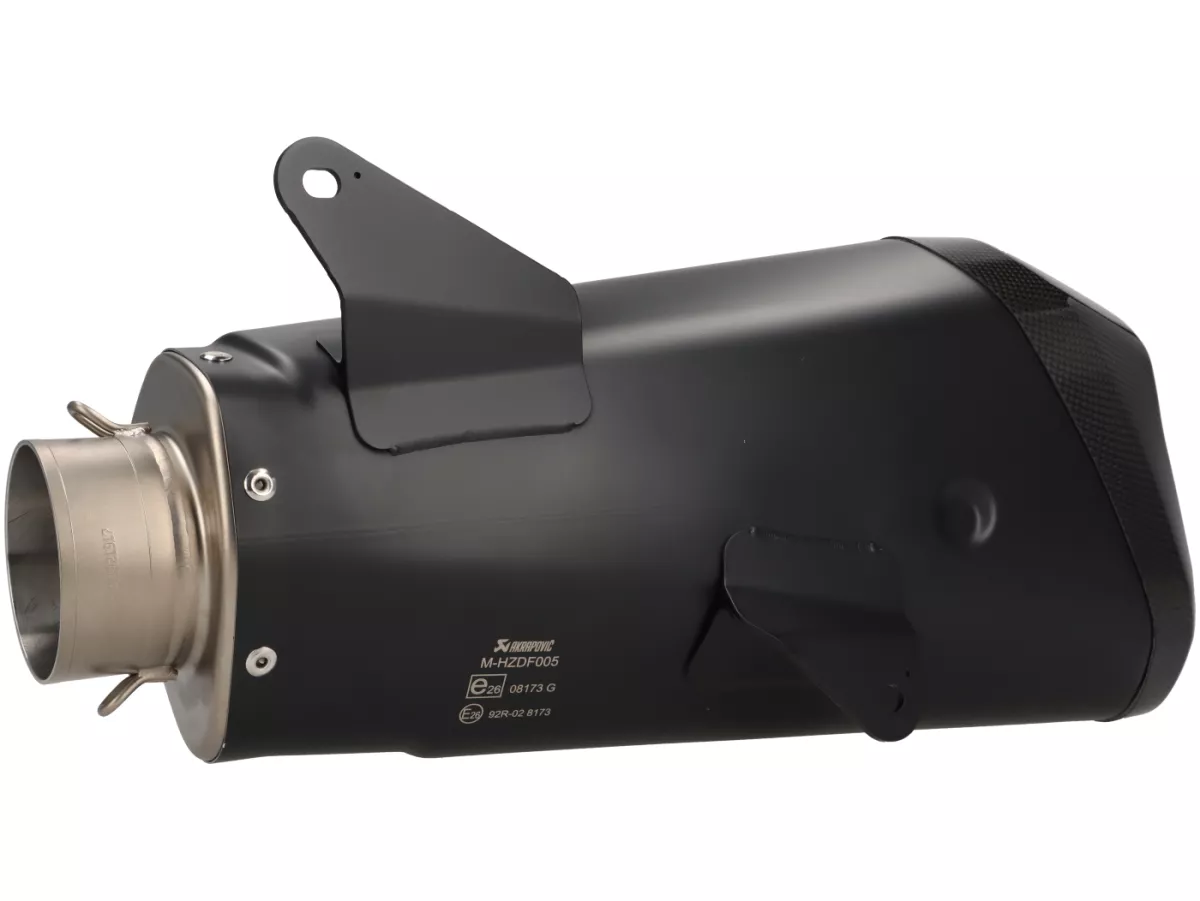 Avgasrör -AKRAPOVIC Black Slip-On Line (SS)- Vespa GTS Super HPE 300 (Euro 5, ZAPMD3100, ZAPMD3101, ZAPMD3101, ZAPMD3103, ZAPMD3104) - Vespa GTV 300ie Keyless HPE ABS (2023, ZAPMD3108) - Svart rostfritt stål
