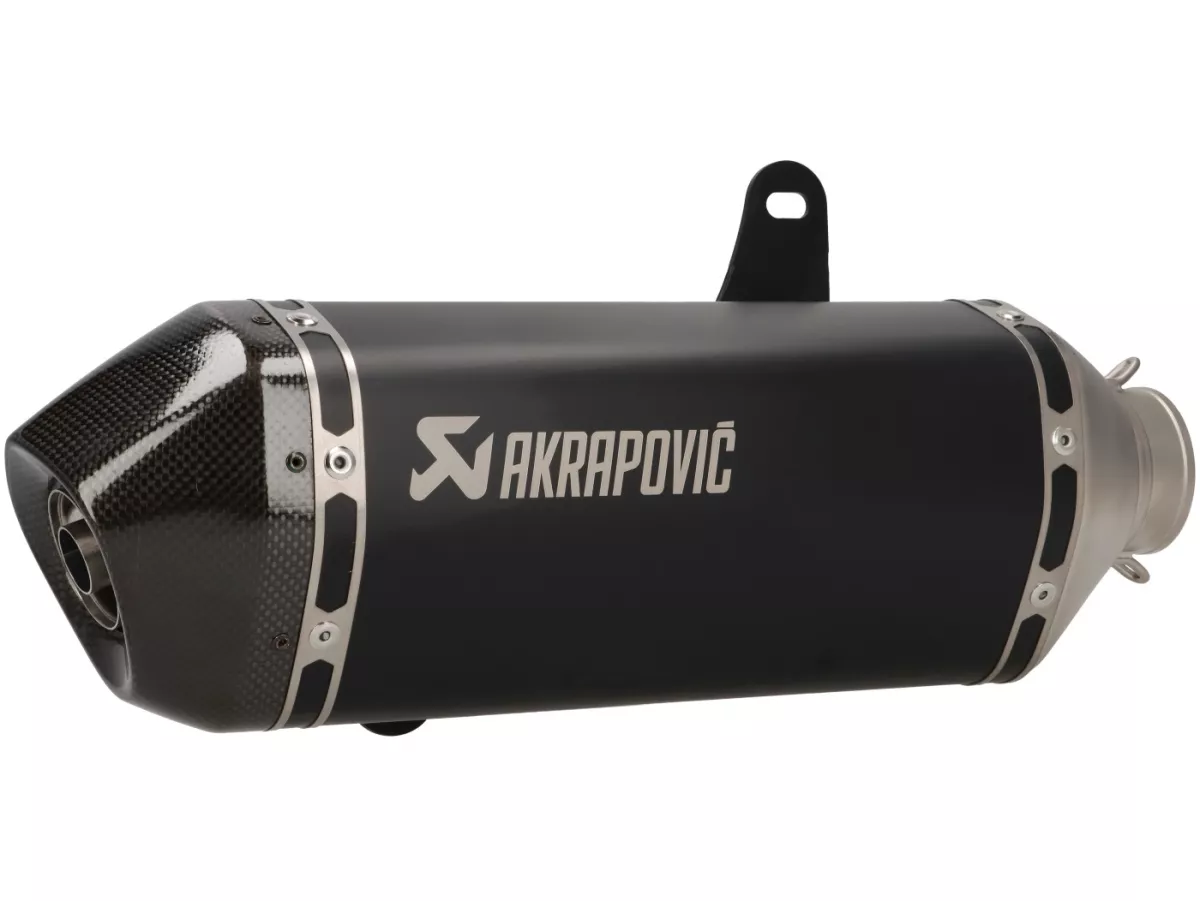 Escape -AKRAPOVIC Slip-On Line (SS), Euro 5- Vespa GTS 125 (ZAPMD3200, ZAPMD3201), Vespa GTS Super 125 (ZAPMD3200) - acero inoxidable negro