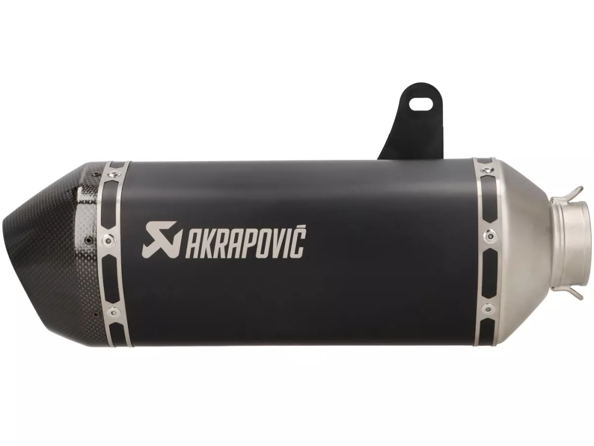 Escape -AKRAPOVIC Slip-On Line (SS), Euro 5- Vespa GTS 125 (ZAPMD3200, ZAPMD3201), Vespa GTS Super 125 (ZAPMD3200) - acero inoxidable negro