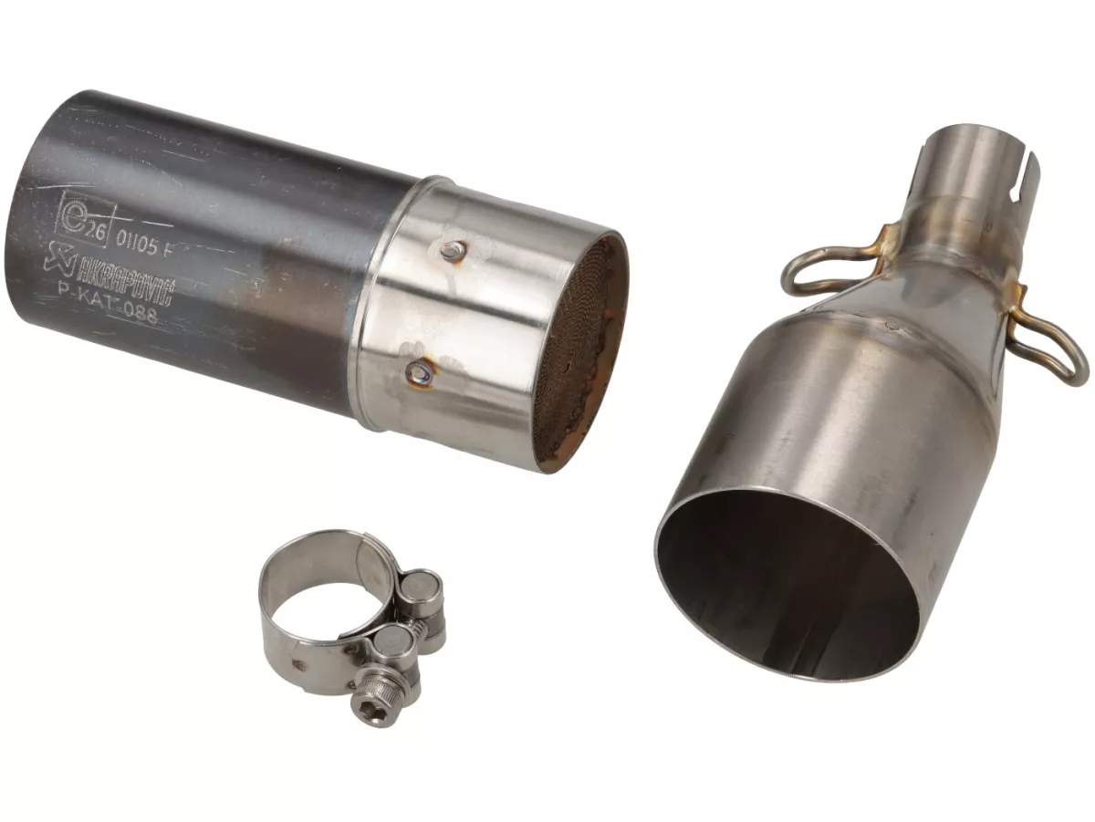 Escape -AKRAPOVIC Slip-On Line (SS), Euro 5- Vespa GTS 125 (ZAPMD3200, ZAPMD3201), Vespa GTS Super 125 (ZAPMD3200) - acero inoxidable negro