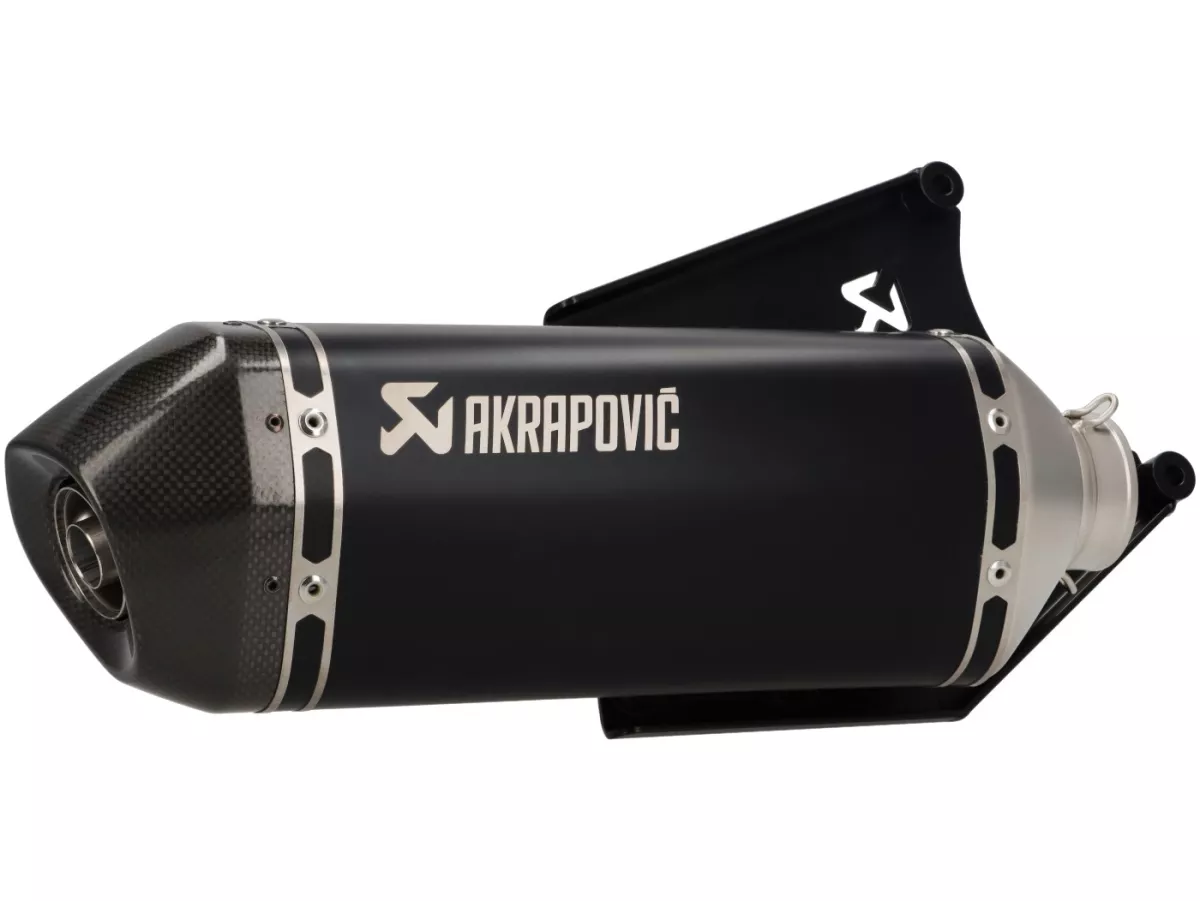 Uitlaat -AKRAPOVIC Slip-On Line (SS), Euro 5- Vespa Primavera 125 (ZAPMD1100), Vespa Primavera 150 (ZAPMD120), Vespa Sprint 125 (ZAPMD1101), Vespa Sprint 150 (ZAPMD1201) - roestvrij staal zwart