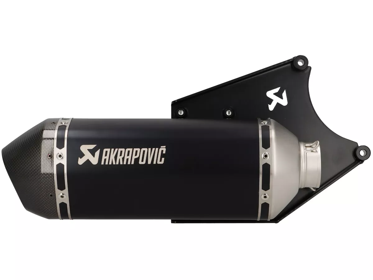 Uitlaat -AKRAPOVIC Slip-On Line (SS), Euro 5- Vespa Primavera 125 (ZAPMD1100), Vespa Primavera 150 (ZAPMD120), Vespa Sprint 125 (ZAPMD1101), Vespa Sprint 150 (ZAPMD1201) - roestvrij staal zwart