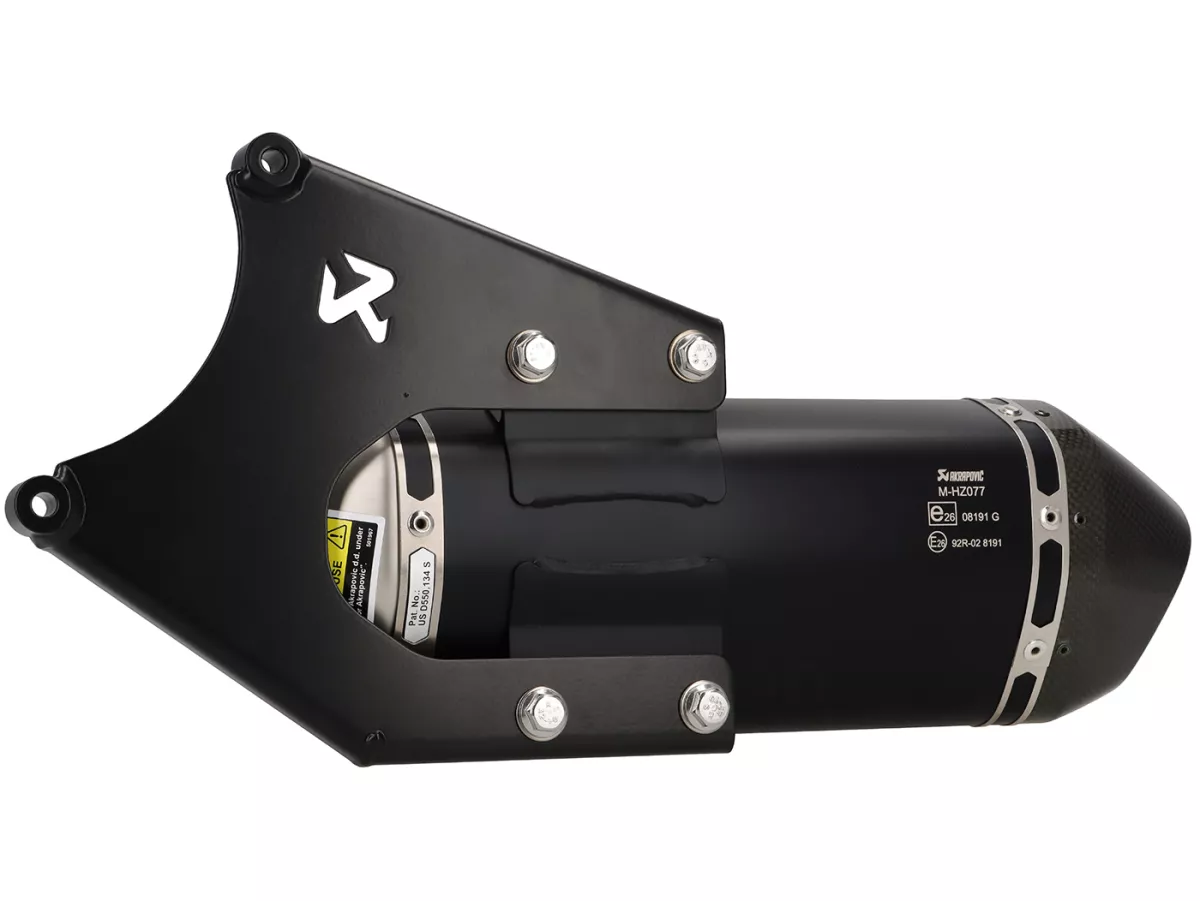 Uitlaat -AKRAPOVIC Slip-On Line (SS), Euro 5- Vespa Primavera 125 (ZAPMD1100), Vespa Primavera 150 (ZAPMD120), Vespa Sprint 125 (ZAPMD1101), Vespa Sprint 150 (ZAPMD1201) - roestvrij staal zwart