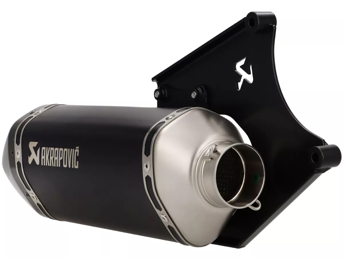 Uitlaat -AKRAPOVIC Slip-On Line (SS), Euro 5- Vespa Primavera 125 (ZAPMD1100), Vespa Primavera 150 (ZAPMD120), Vespa Sprint 125 (ZAPMD1101), Vespa Sprint 150 (ZAPMD1201) - roestvrij staal zwart