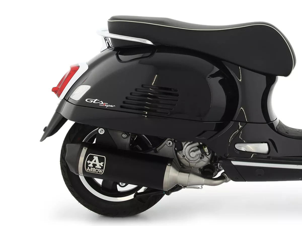 Uitlaat -ARROW- Urban Dark Aluminium- Vespa GTS Super HPE 300 (Euro 5, ZAPMD3100, ZAPMD3101, ZAPMD3101) - Racing (2021-) Euro 5