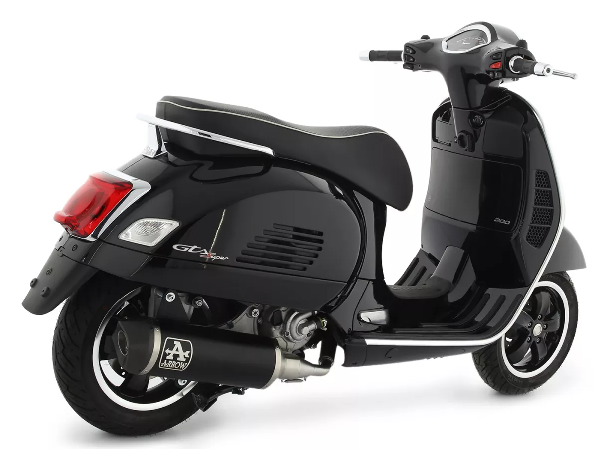 Avgasrör -ARROW- Urban Dark Aluminium- Vespa GTS Super HPE 300 (Euro 5, ZAPMD3100, ZAPMD3101, ZAPMD3101) - med katalysator (2021-) Euro 5